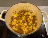 A picture of step 6 of Rishna's Kheema.