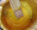 A picture of step 18 of Peach Bavarois Charlotte Cake.
