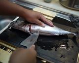 A picture of step 7 of Preparing Frigate Mackerel (Katsuo).