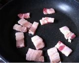 A picture of step 1 of Sweet and Spicy Braised Pork Belly with Daikon Radish.