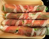 A picture of step 1 of Easy Juicy Pork Wraps with Scallions in the Microwave.