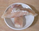 A picture of step 4 of Fish and Chips made with Rice Flour.