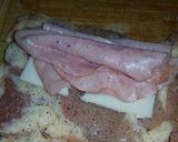 A picture of step 3 of Chicken Cordon Bleu Bake with Mustard Greens.