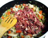 A picture of step 16 of Steak and Cactus Pasta.