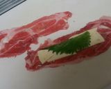 A picture of step 2 of Fried Pork with Cheese and Shiso Leaves.