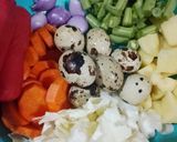 Foto langkah ke 1 dari resep Sayur Sop Sosis Telur Puyuh.
