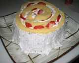 A picture of step 12 of Log Christmas Cake with Roll Cake Batter.