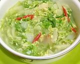 Foto langkah ke 4 dari resep Tumis Sawi Putih kuah orak arik Telur.