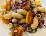 A picture of step 6 of Tahini Pasta Salad.
