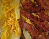 A picture of step 6 of B. E. & C. On Cuban style bread.