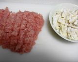 A picture of step 1 of Creamy Minced Chicken Breast Creamy Cutlets.