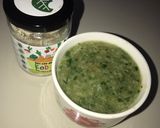 Hình bước làm 1 của món Cháo cua đồng nấu mồng tơi + mướp (cho bé)