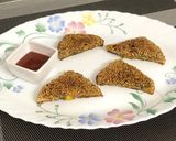 A picture of step 10 of Veg Sesame Toast.
