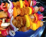 A picture of step 6 of Fast BBQ turkey kebobs.