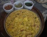 A picture of step 3 of Shahi Paneer with leftover paneer tikka.