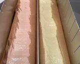 A picture of step 5 of Battenburg Cake (gluten free) 🧈.