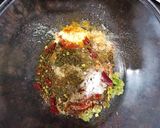 A picture of step 1 of Paneer tikka salad.