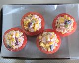 A picture of step 5 of Baked Tomatoes with Beans & Cheese.