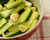 A picture of step 2 of Marinated Cucumber and Garlic in Soy Sauce.