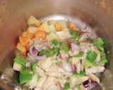 A picture of step 4 of Salted Cod Salad with Potatoes and Carrots.