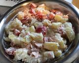 Une image de l'étape 9 de Salade de pommes de terre blue belle et tomates au saumon et aneth (sauce feta citron noix).