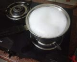 A picture of step 3 of Dalgona coffee.