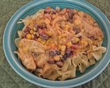 A picture of step 6 of Slow Cooker Creamy White Chicken Chili & Noodles.