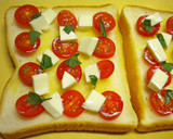 A picture of step 3 of Margherita-style Toast.
