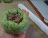 A picture of step 16 of Plump & Fluffy Anpan with Yomogi (Japanese Mugwort).
