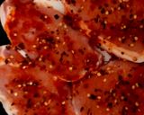 A picture of step 1 of My Marinated Chilli pork loin steaks with Red Pepper.#Mainmeal.