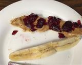 A picture of step 1 of P&j banana* vegetarian *.