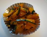 A picture of step 4 of Easy Microwave Kabocha Squash Kinpira for Bentos.