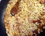 A picture of step 2 of Skillet Cream Cheese Chicken Chili.