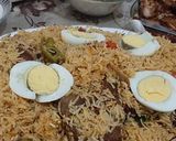 A picture of step 5 of Yakhni pulao.