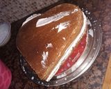 A picture of step 11 of Double Heart cake.