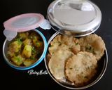 A picture of step 9 of Rajgira Puris and Spicy Potato Subzi.
