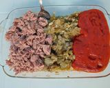 Foto del paso 9 de la receta: Berenjenas al pesto de albahaca, rellenas de atún con tomate