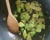 A picture of step 2 of Vickys Sauteed Cabbage with Leek and Apple, GF DF EF SF NF.