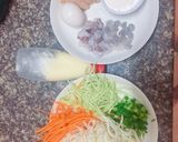 Hình bước làm 1 của món #okonomiyaki (bánh xèo nhật bản)