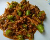A picture of step 4 of Green Chilli pickle.