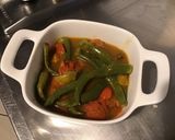 Une image de l'étape 6 de Piments verts à la compotée de tomates, citron vert et épices.