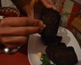 A picture of step 5 of Rye bread toasts to Ukrainian Borshch.