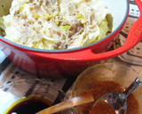 A picture of step 4 of Easy Layered and Steam-Cooked Cabbage and Pork.