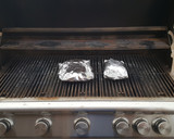 A picture of step 4 of Shrimp pockets with mango salsa.