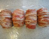 A picture of step 5 of Easy Meat Wrapped Cheese Onigiri Using Kitchen Parchment Paper.