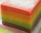 Foto langkah ke 3 dari resep Rainbow Cake Kukus.