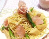 生ハム&竹筍&蘆筍 義大利麵的食譜步驟5照片