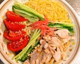 A picture of step 6 of Hiyashi Chuuka (Chilled Chinese-Style Noodles).