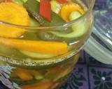 Pickled cucumber & carrot accompanied with freshgreen & red chillies recipe step 5 photo