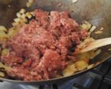 A picture of step 3 of My Chorizo and Chili Beef Bake with Homemade Chips 😊.